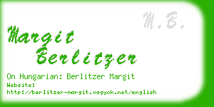 margit berlitzer business card